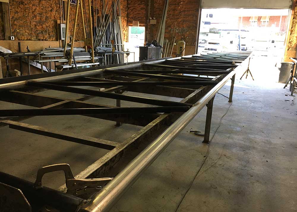 the manufacturing of a 60 foot cantilever slide gate